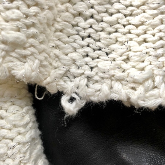 Zara Knit Jacket Sweater With Chiffon & Open Back - Picture 8 of 8